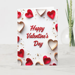 Tarjeta del Día de San Valentín Corazón 3D Rojo