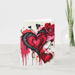 Tarjeta del Día de San Valentín Corazón Gótico