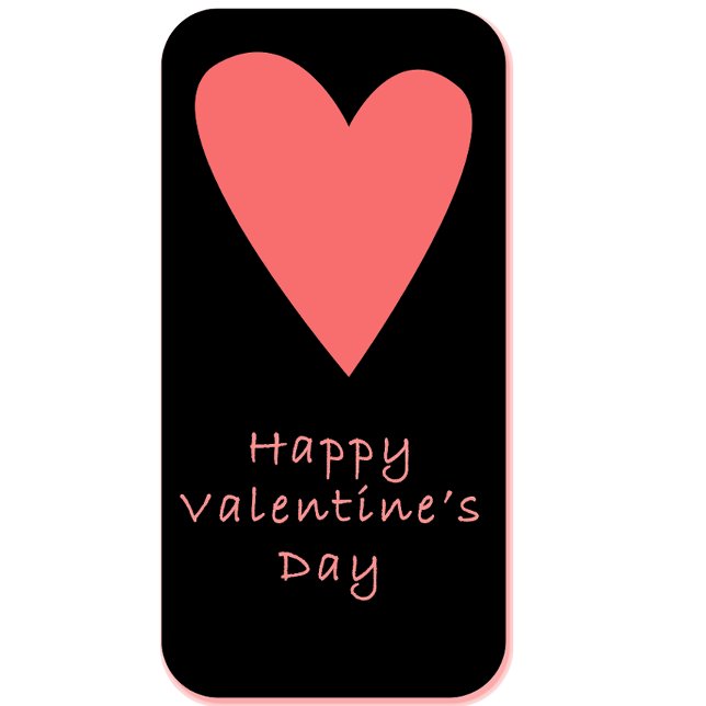 Tarjeta del Día de San Valentín | Corazón Rosa (Subido por el creador)