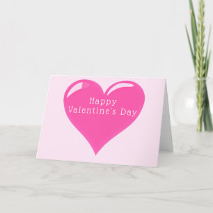 Tarjeta del Día de San Valentín Corazón Rosa Román