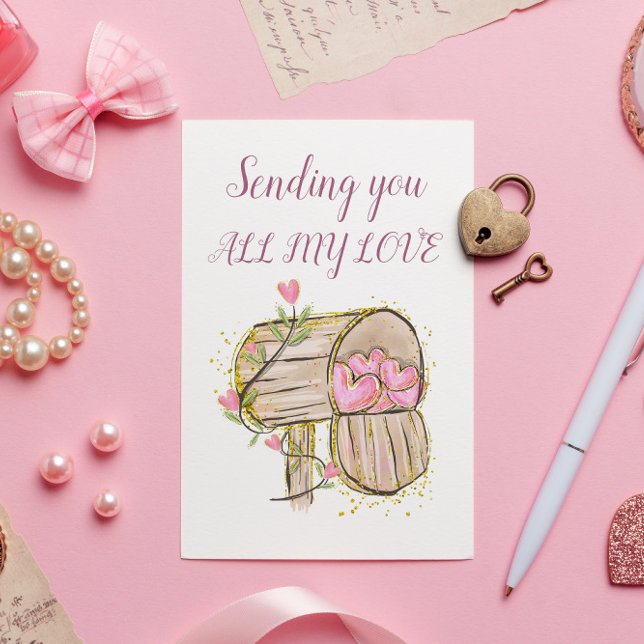 tarjeta del día de San Valentín corazones de buzón (Subido por el creador)
