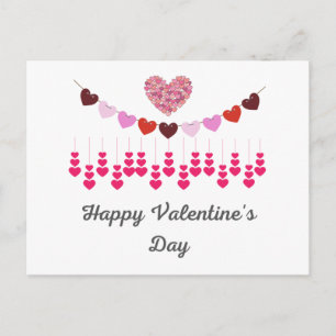 Tarjeta del Día de San Valentín Corazones Postal