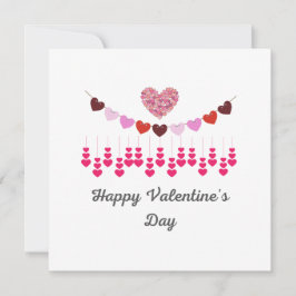 Tarjeta del Día de San Valentín Corazones Tarjeta 