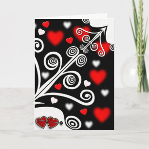Tarjeta del Día de San Valentín Corazones y Flecha
