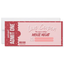 Tarjeta del día de San Valentín Cupón de Amor
