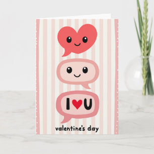 Tarjeta del Día de San Valentín Cute I Love You