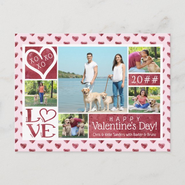 Tarjeta del día de San Valentín de 5 del collage (Anverso)