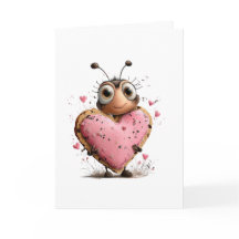 Tarjeta del Día de San Valentín de Abeja