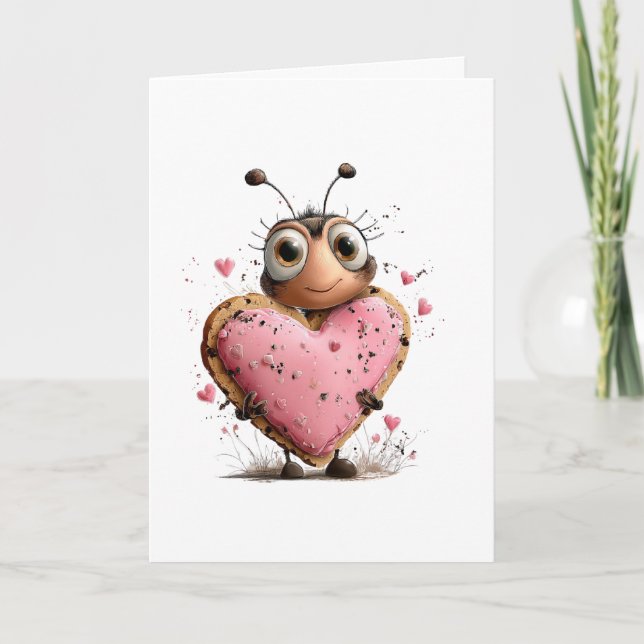 Tarjeta del Día de San Valentín de Abeja (Anverso)