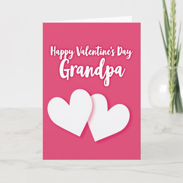 Tarjeta del Día de San Valentín de Abuelo Corazone (Anverso)