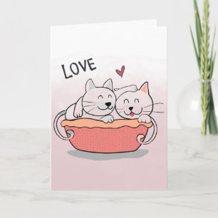 Tarjeta del Día de San Valentín de Acuarela Amor D