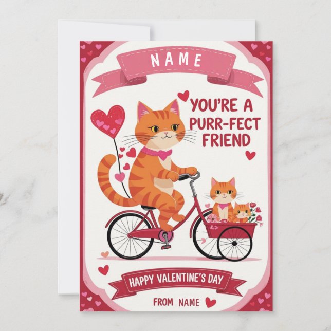 Tarjeta del Día de San Valentín de amigo perfecto: (Anverso)