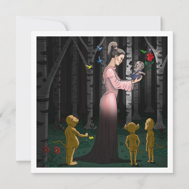 Tarjeta del Día de San Valentín de Amor de Duende (Anverso)