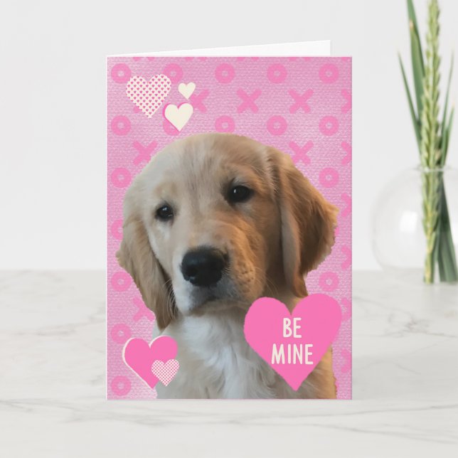 Tarjeta del Día de San Valentín de Amor Dorado Mío (Anverso)