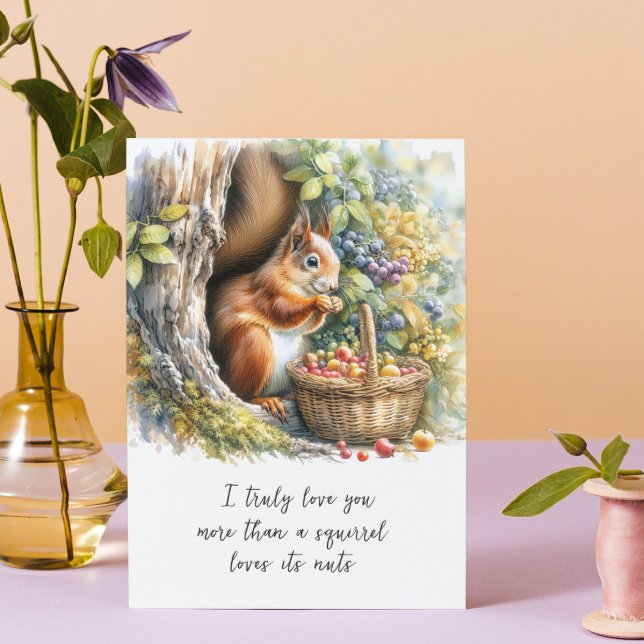 Tarjeta del Día de San Valentín de Ardilla Adorabl (Subido por el creador)