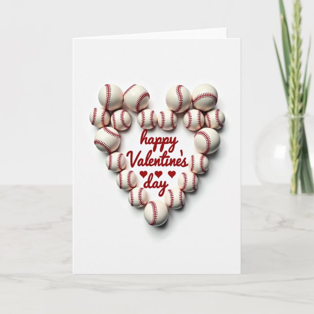 Tarjeta del Día de San Valentín de béisbol (Anverso)