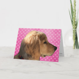 Tarjeta del Día de San Valentín de cachorro de per