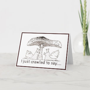 Tarjeta del día de San Valentín de caracol