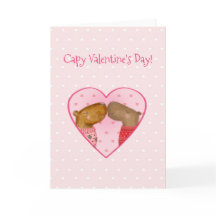 Tarjeta del Día de San Valentín de carpincho lindo