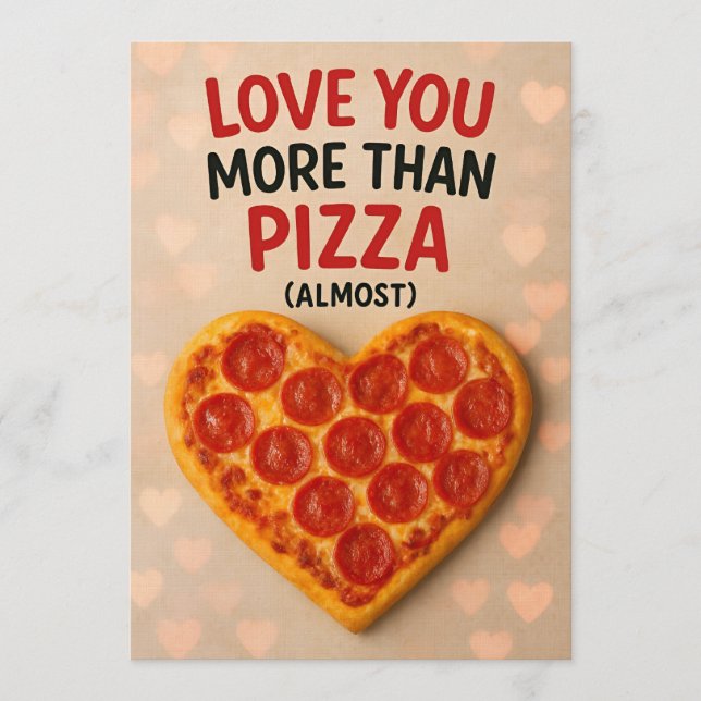 Tarjeta del Día de San Valentín de Comida Romántic (Anverso)