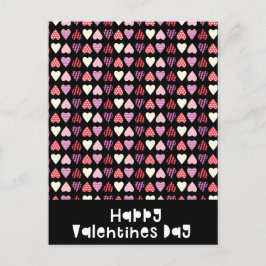 Tarjeta del día de San Valentín de corazones