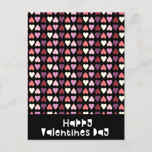 Tarjeta del día de San Valentín de corazones