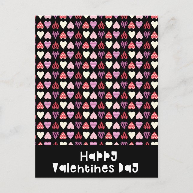 Tarjeta del día de San Valentín de corazones (Anverso)