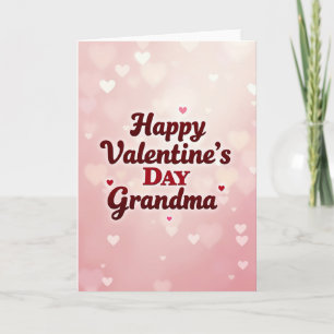 Tarjeta del Día de San Valentín de Corazones Bokeh