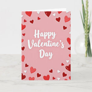 Tarjeta del Día de San Valentín de Corazones Brill