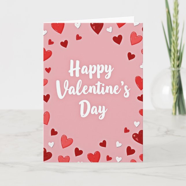 Tarjeta del Día de San Valentín de Corazones Brill (Anverso)