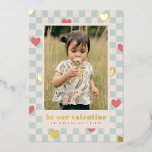 Tarjeta del Día de San Valentín de corazones con t