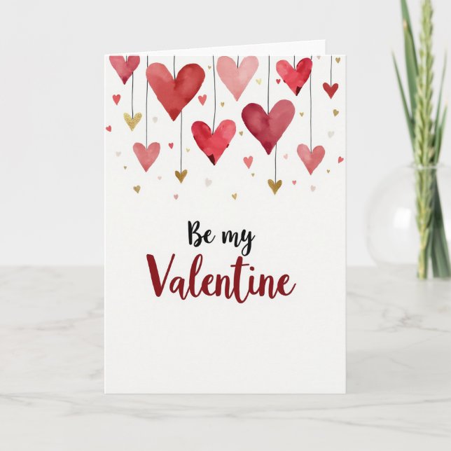 Tarjeta del Día de San Valentín de Corazones de Ac (Anverso)