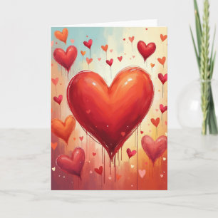 Tarjeta del Día de San Valentín de Corazones de Ar