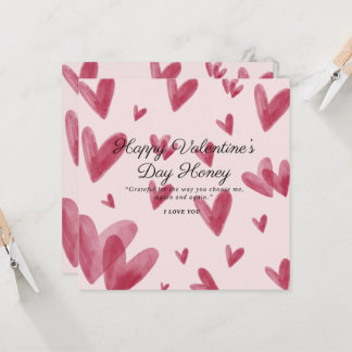 Tarjeta del día de San Valentín de corazones grand