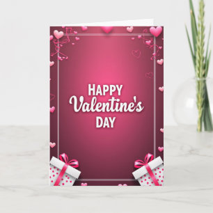 Tarjeta del Día de San Valentín de Corazones Moder