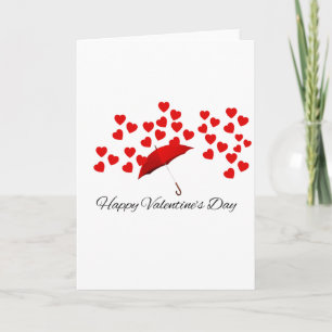 Tarjeta del Día de San Valentín de Corazones Rojos