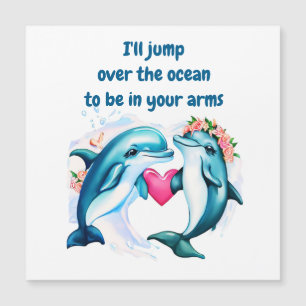 Tarjeta del Día de San Valentín de delfines