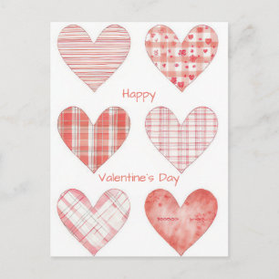 Tarjeta del Día de San Valentín de diseño de coraz