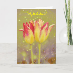Tarjeta del Día de San Valentín de Dos Flores de T