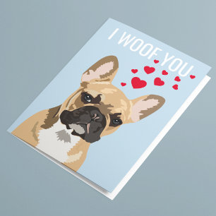Tarjeta del Día de San Valentín de Frenchie Adorab