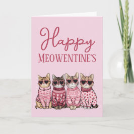 Tarjeta del Día de San Valentín de Gatitos Lindos