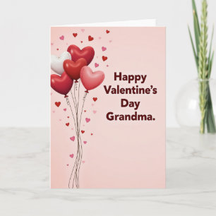Tarjeta del Día de San Valentín de globos de coraz