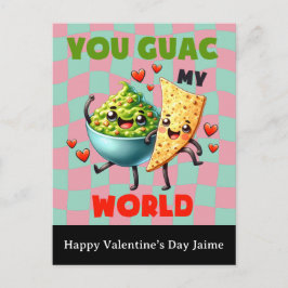 Tarjeta del Día de San Valentín de Guac de Queso N