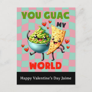 Tarjeta del Día de San Valentín de Guac de Queso N