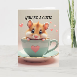 Tarjeta del Día de San Valentín de hámster