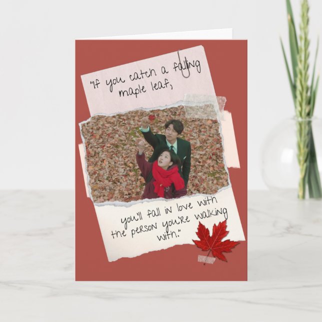 Tarjeta del día de San Valentín de kdrama de duend (Anverso)