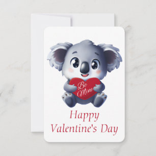Tarjeta del Día de San Valentín de Koala Adorable