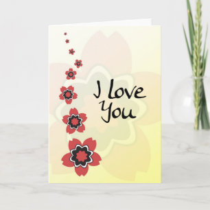 Tarjeta del día de San Valentín de la flor de
