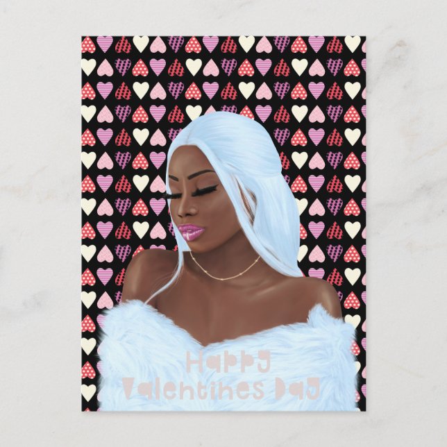 Tarjeta del Día de San Valentín de la Historia Neg (Anverso)