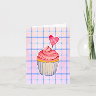 Tarjeta del día de San Valentín de la magdalena